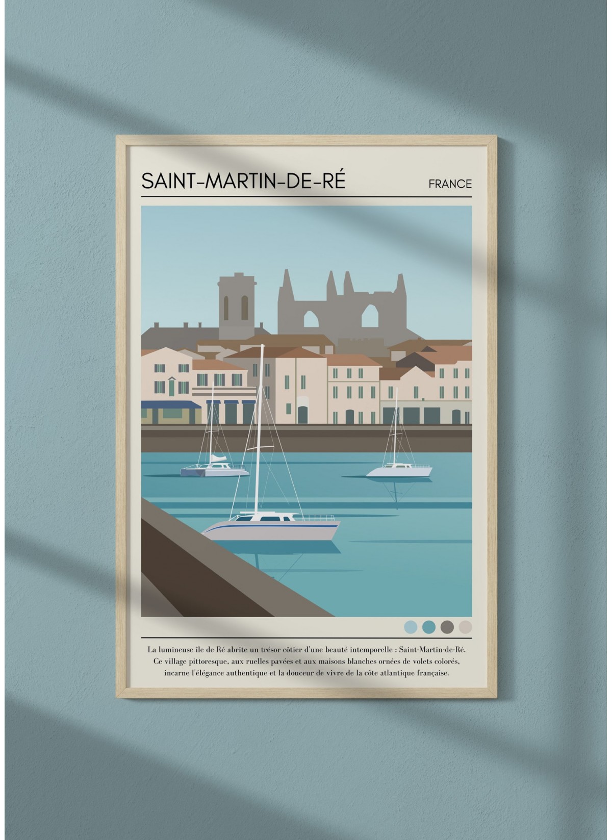 Affiche ville Saint-Martin-de-Ré Vintage