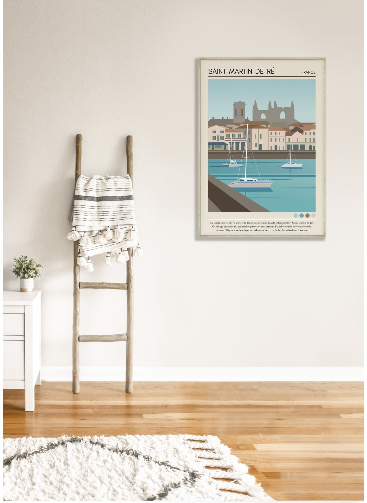 Affiche ville Saint-Martin-de-Ré Vintage