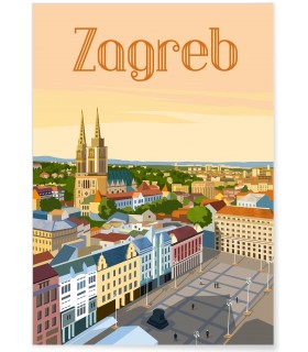 Affiche ville Zagreb