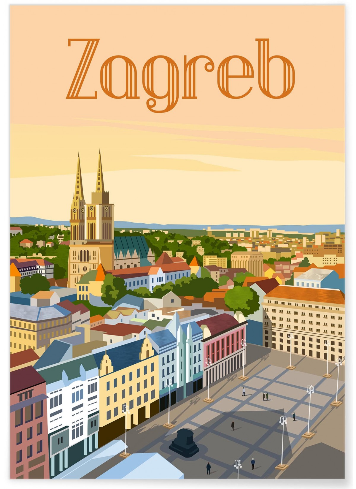 Affiche ville Zagreb