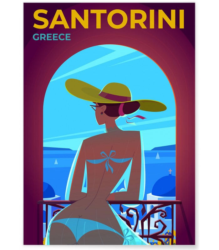 Affiche Grèce - Santorin