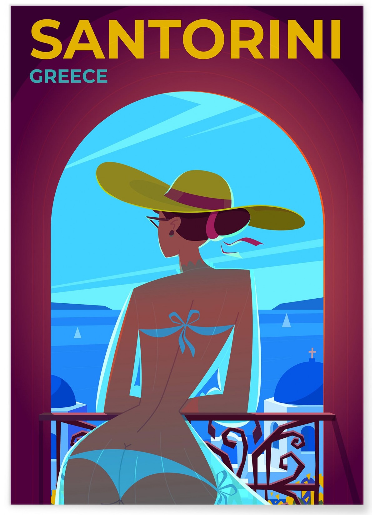 Affiche Grèce - Santorin