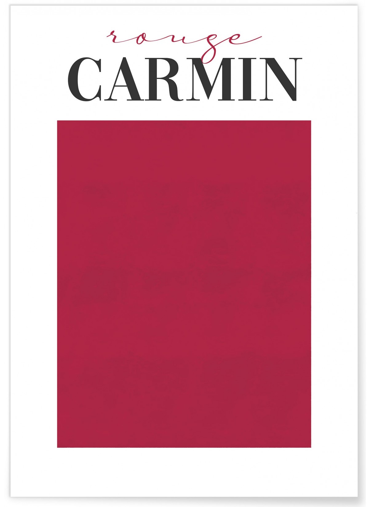 Affiche Rouge Carmin