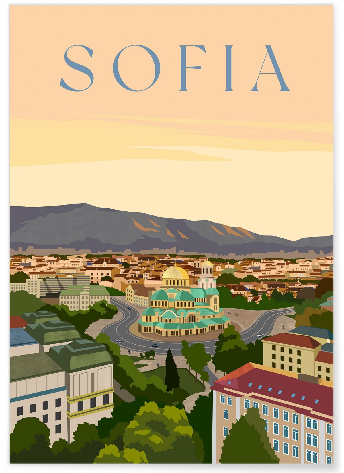 Affiche ville Sofia
