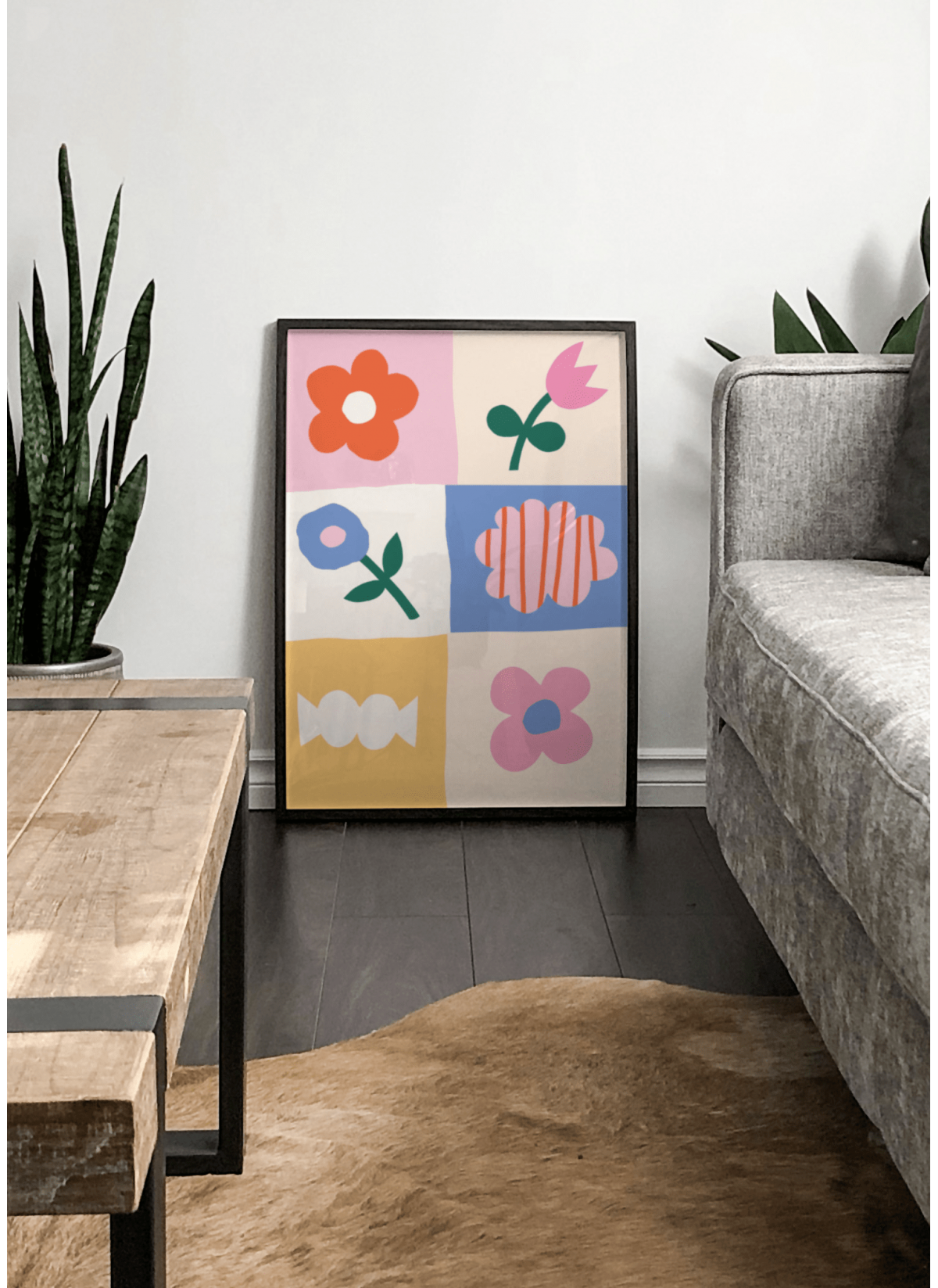 Affiche Abstract flowers