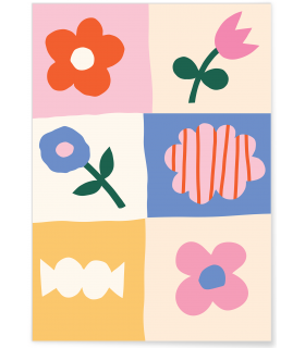Affiche Abstract flowers
