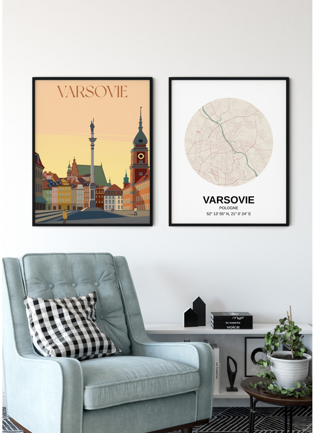Affiche ville Varsovie