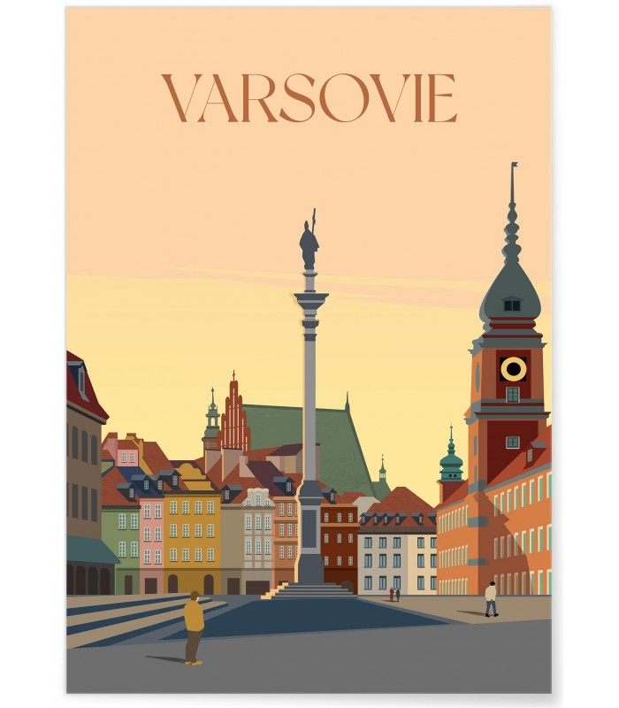 Affiche ville Varsovie