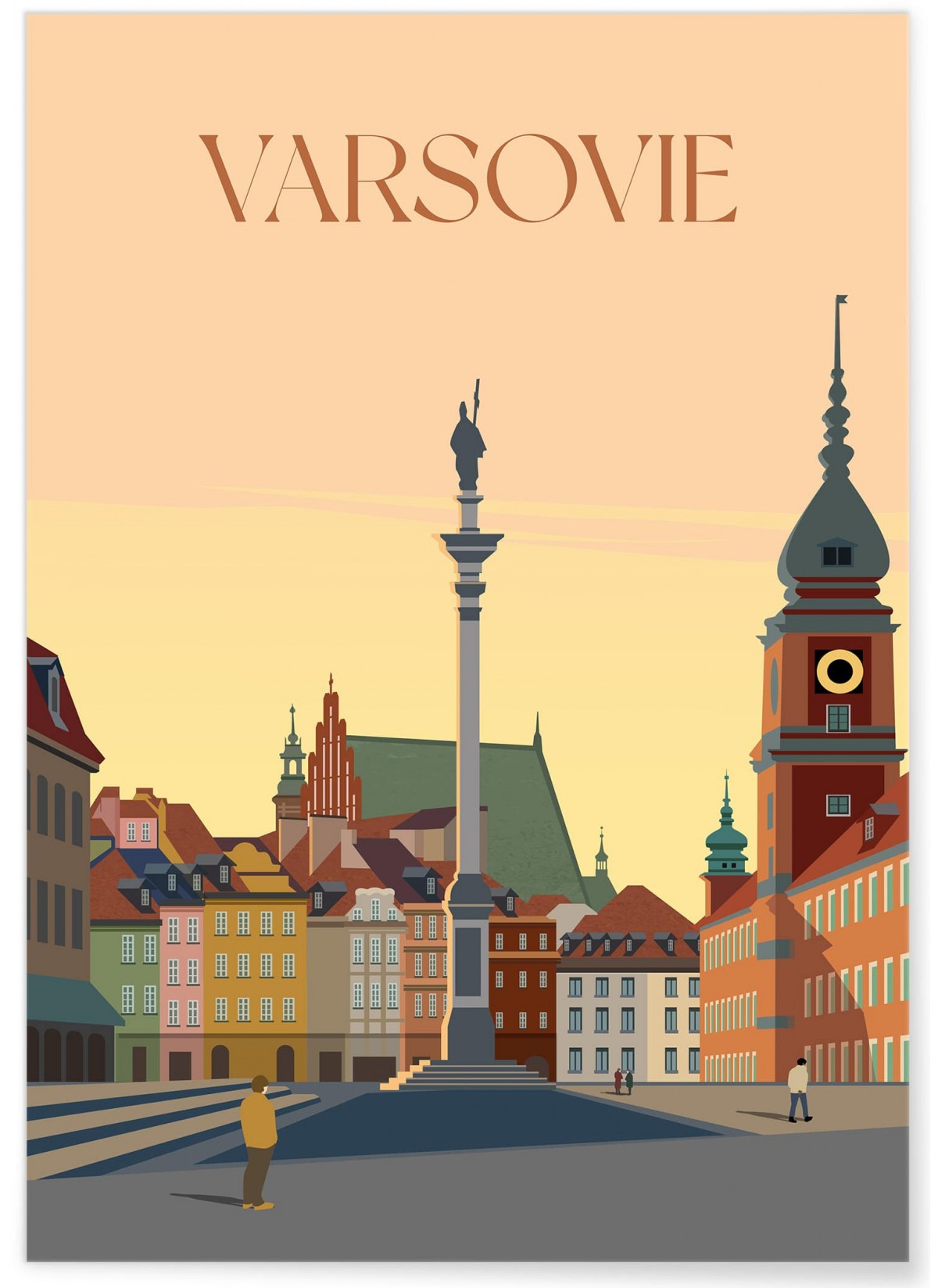 Affiche ville Varsovie
