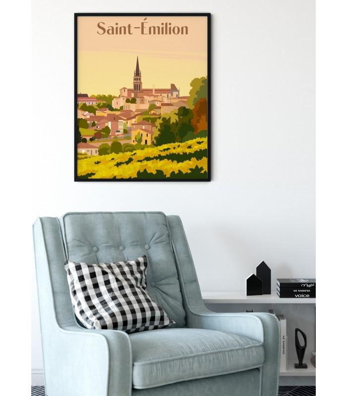 Affiche ville Saint-Émilion