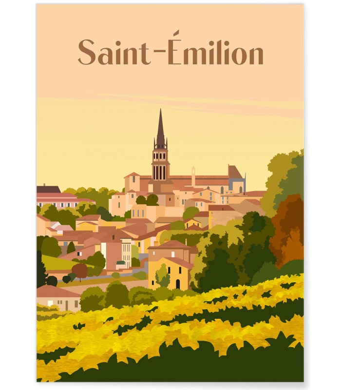 Affiche ville Saint-Émilion