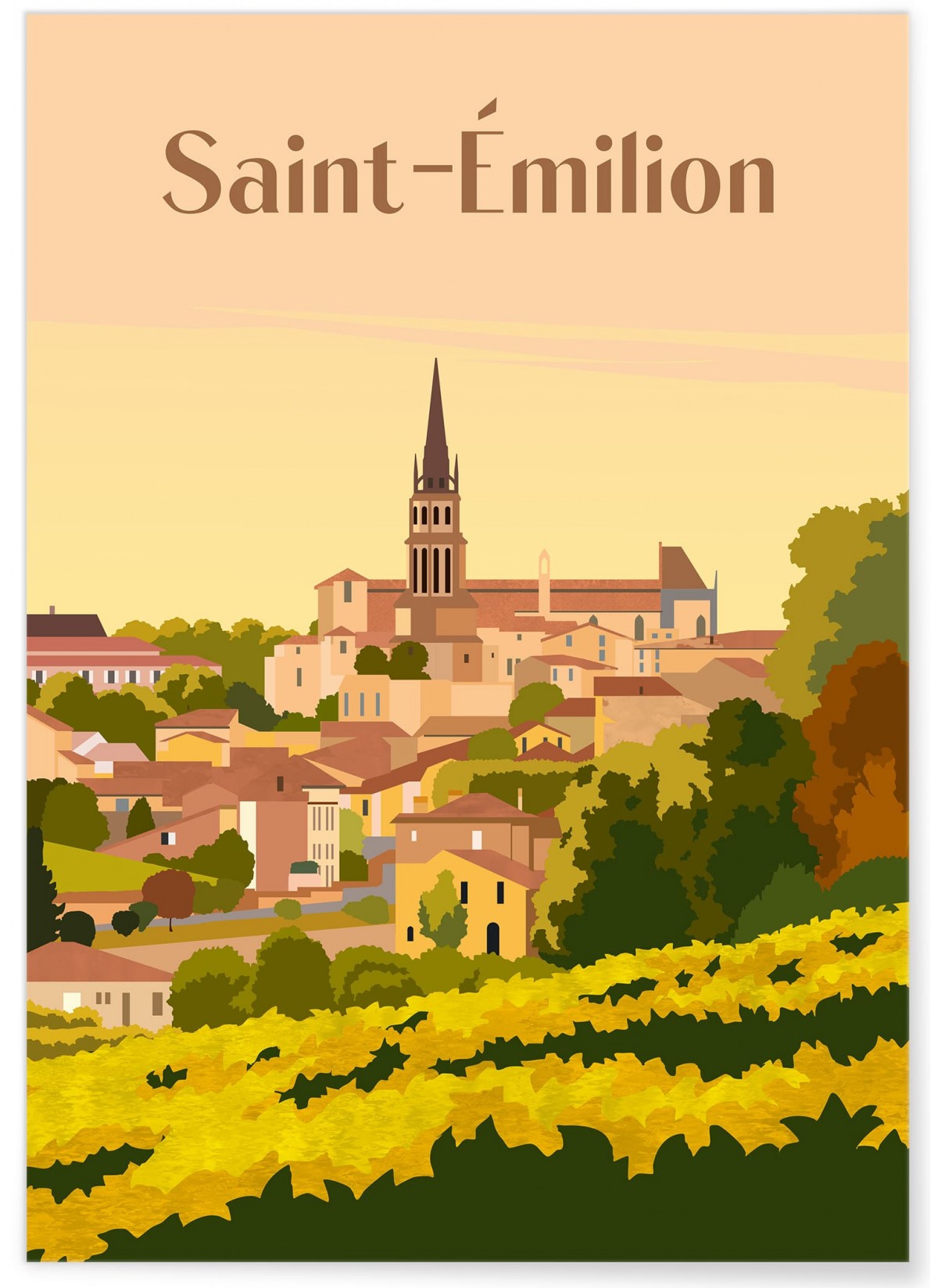 Affiche ville Saint-Émilion