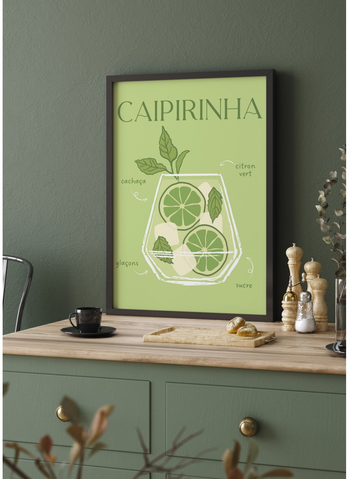 Affiche Cocktail Caipirinha 2