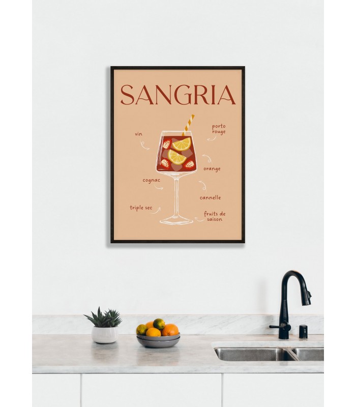 Affiche Cocktail Sangria 2