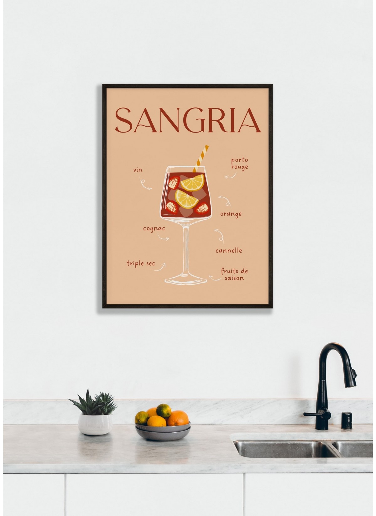 Affiche Cocktail Sangria 2
