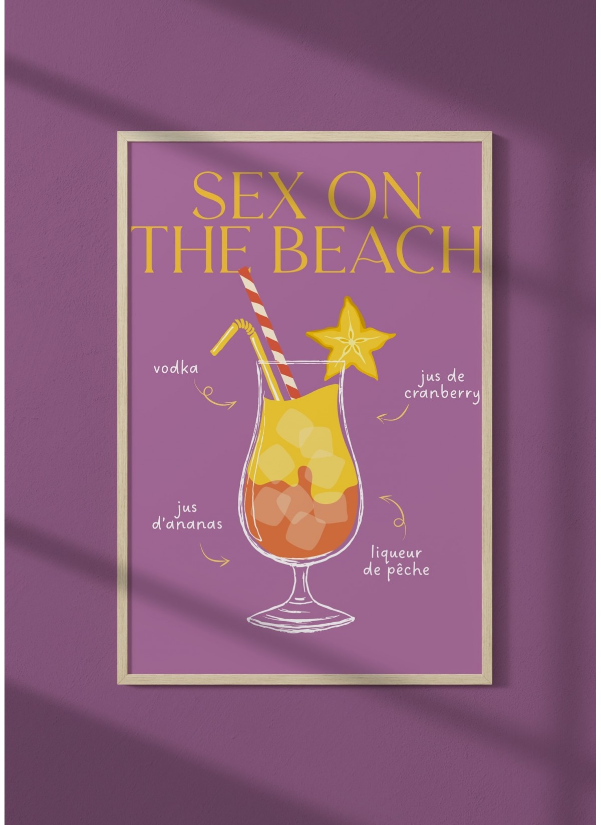 Affiche Cocktail Sex on the beach 2