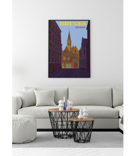 Affiche ville Bruges