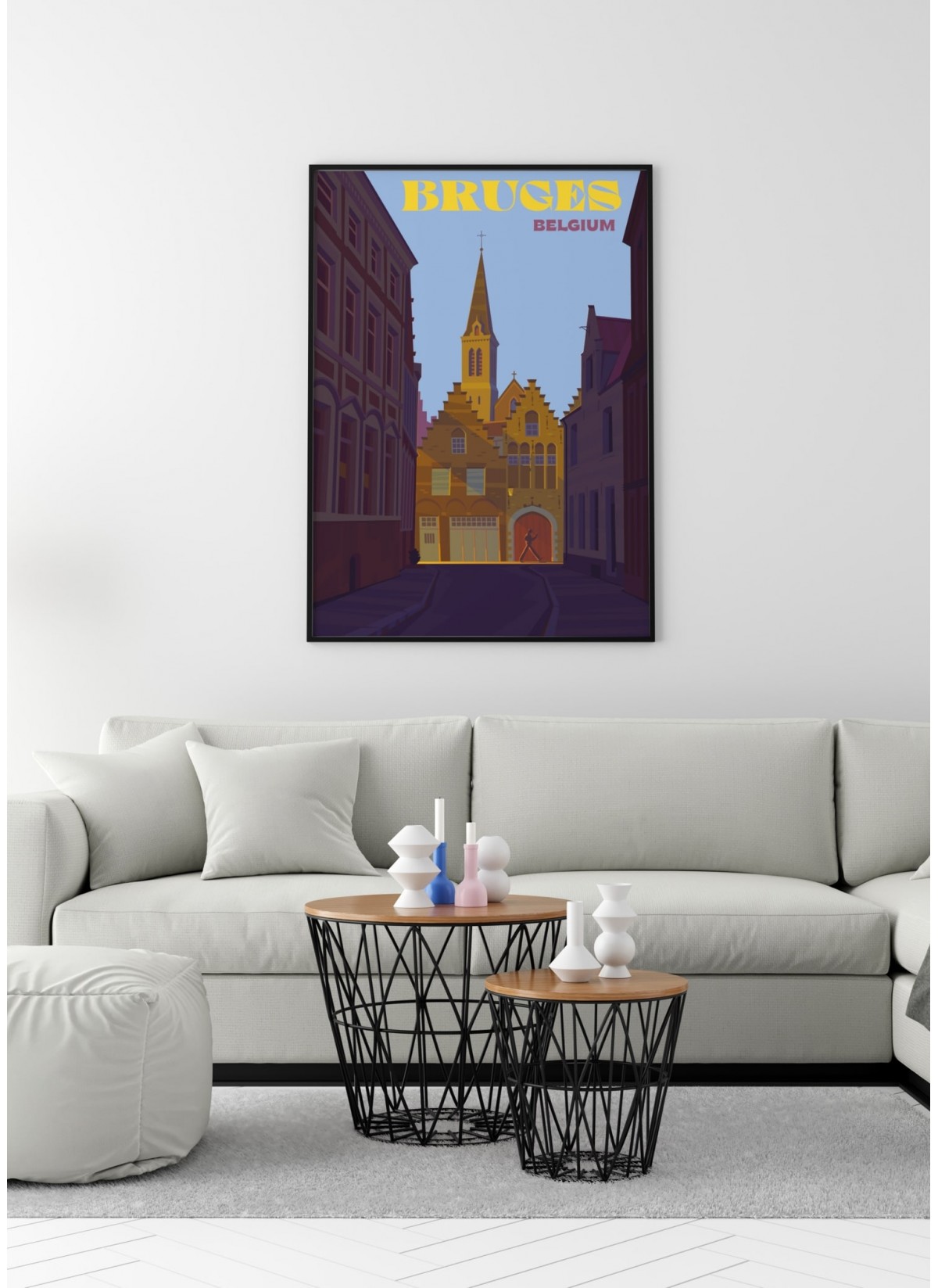 Affiche ville Bruges