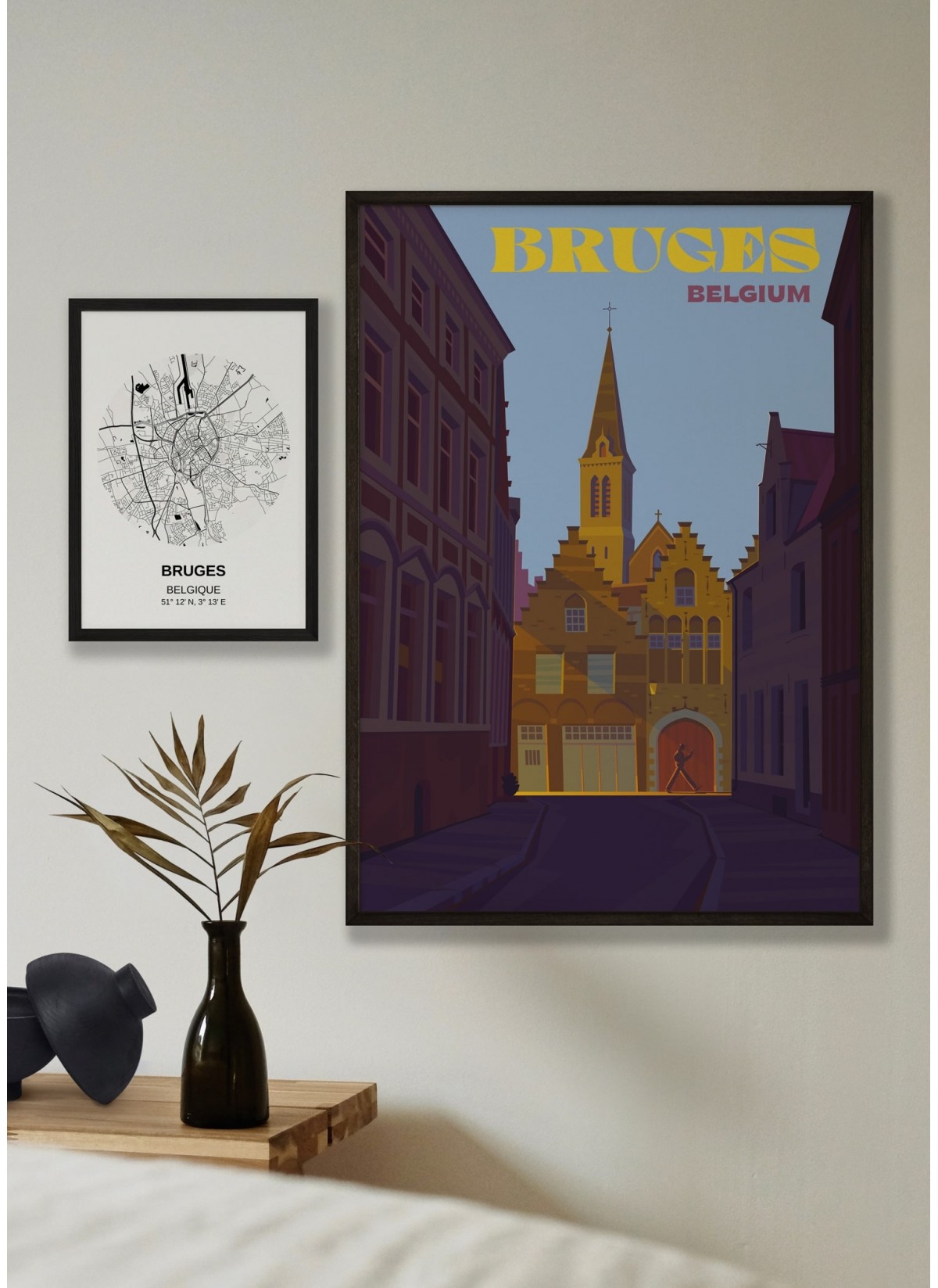 Affiche ville Bruges