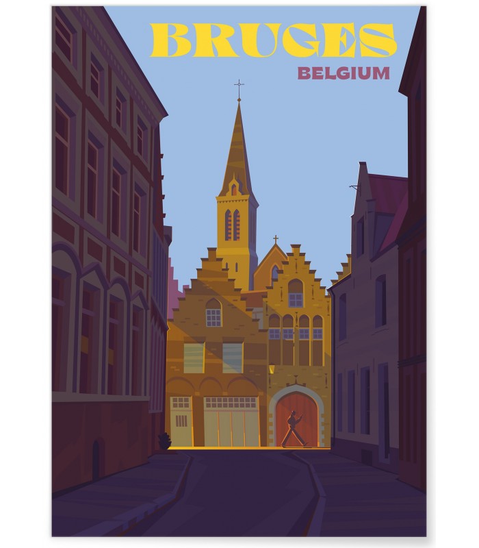 Affiche ville Bruges