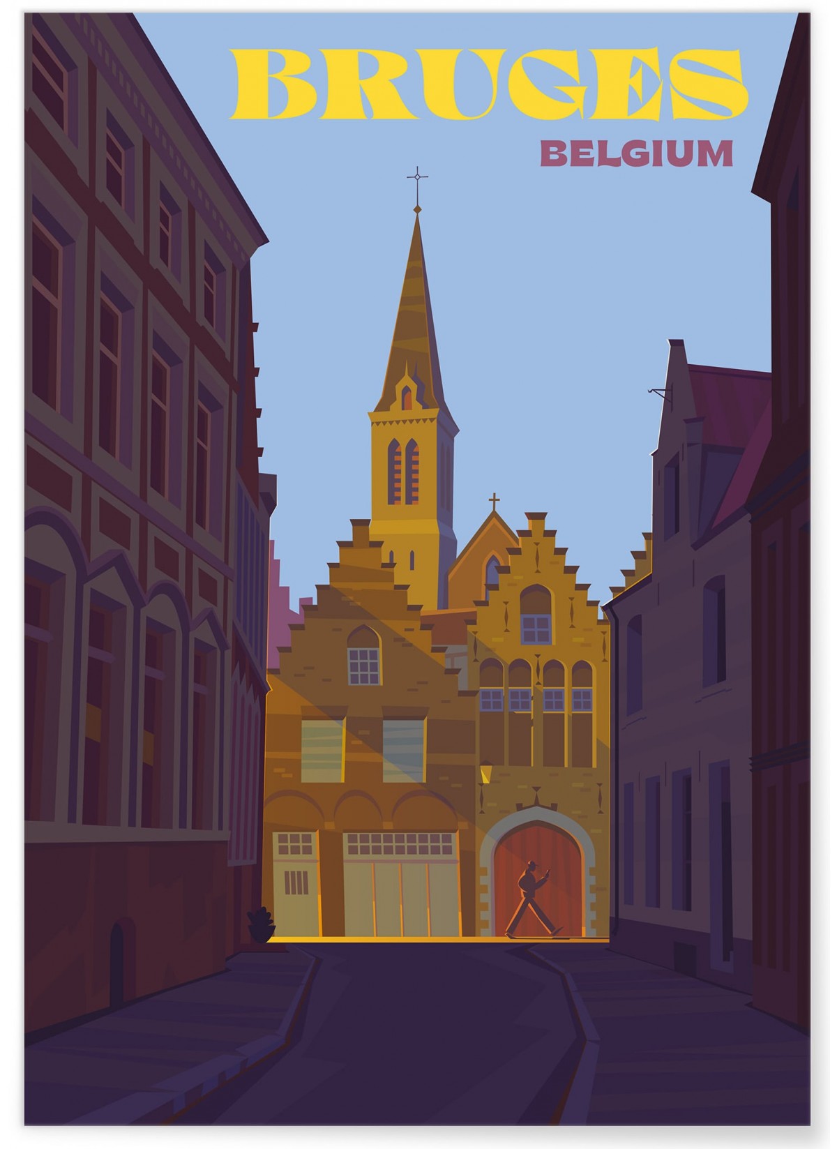 Affiche ville Bruges