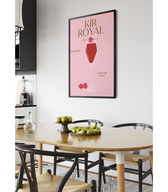 Affiche Cocktail Kir Royal 2