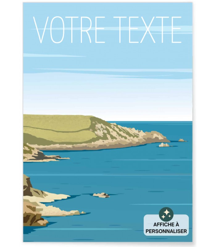 Affiche personnalisée plage, poster personnalisé |  L’Afficherie