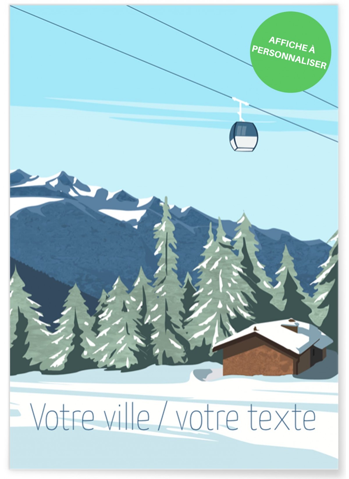Affiche personnalisée "montagnes" , poster personnalisé |  L’Afficherie
