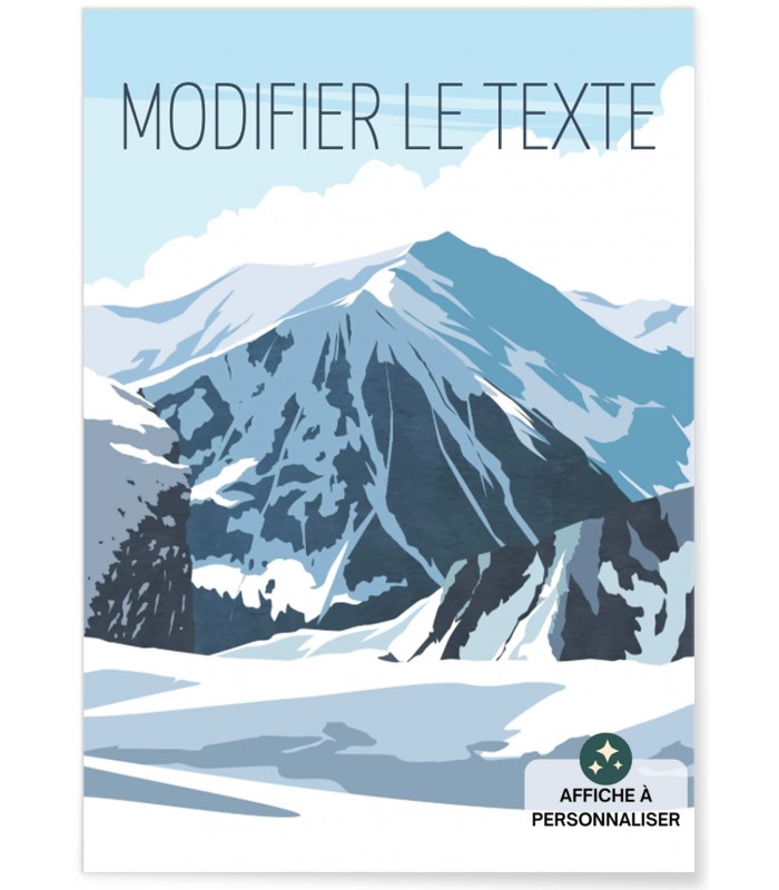 Affiche personnalisée "montagnes" , poster personnalisé |  L’Afficherie