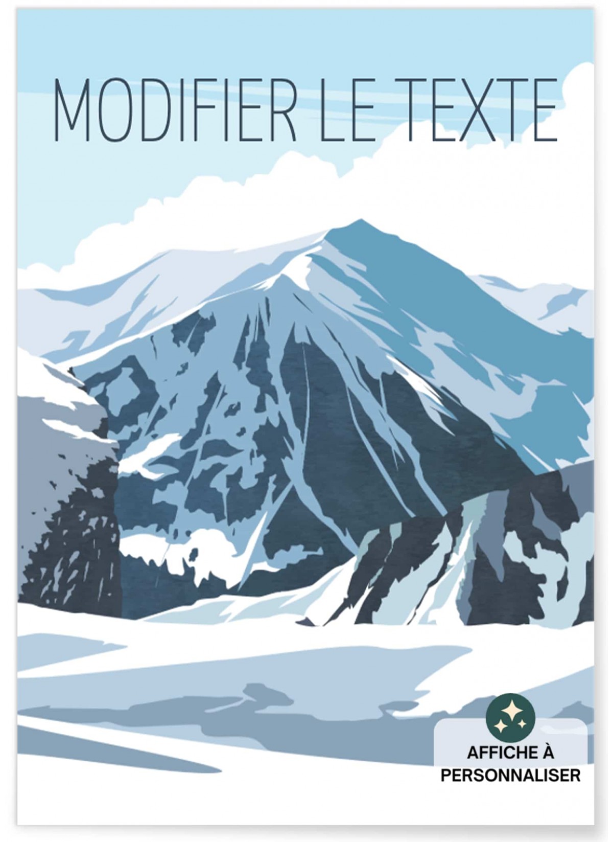 Affiche personnalisée "montagnes" , poster personnalisé |  L’Afficherie