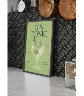 Affiche Cocktail Gin Tonic 2