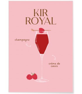 Affiche Cocktail Kir Royal 2