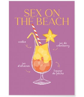 Affiche Cocktail Sex on the beach 2
