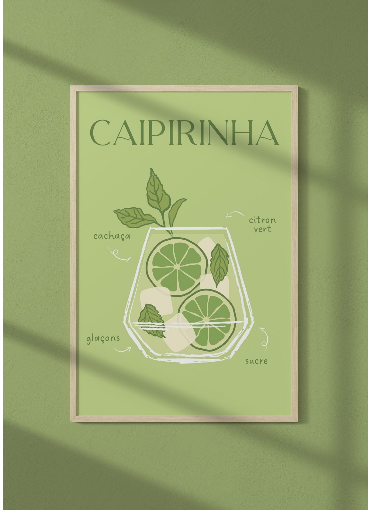 Affiche Cocktail Caipirinha 2