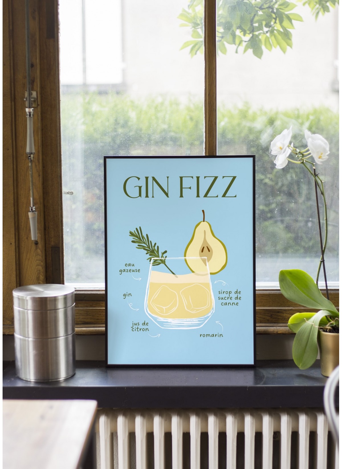 Affiche Cocktail Gin Fizz 2