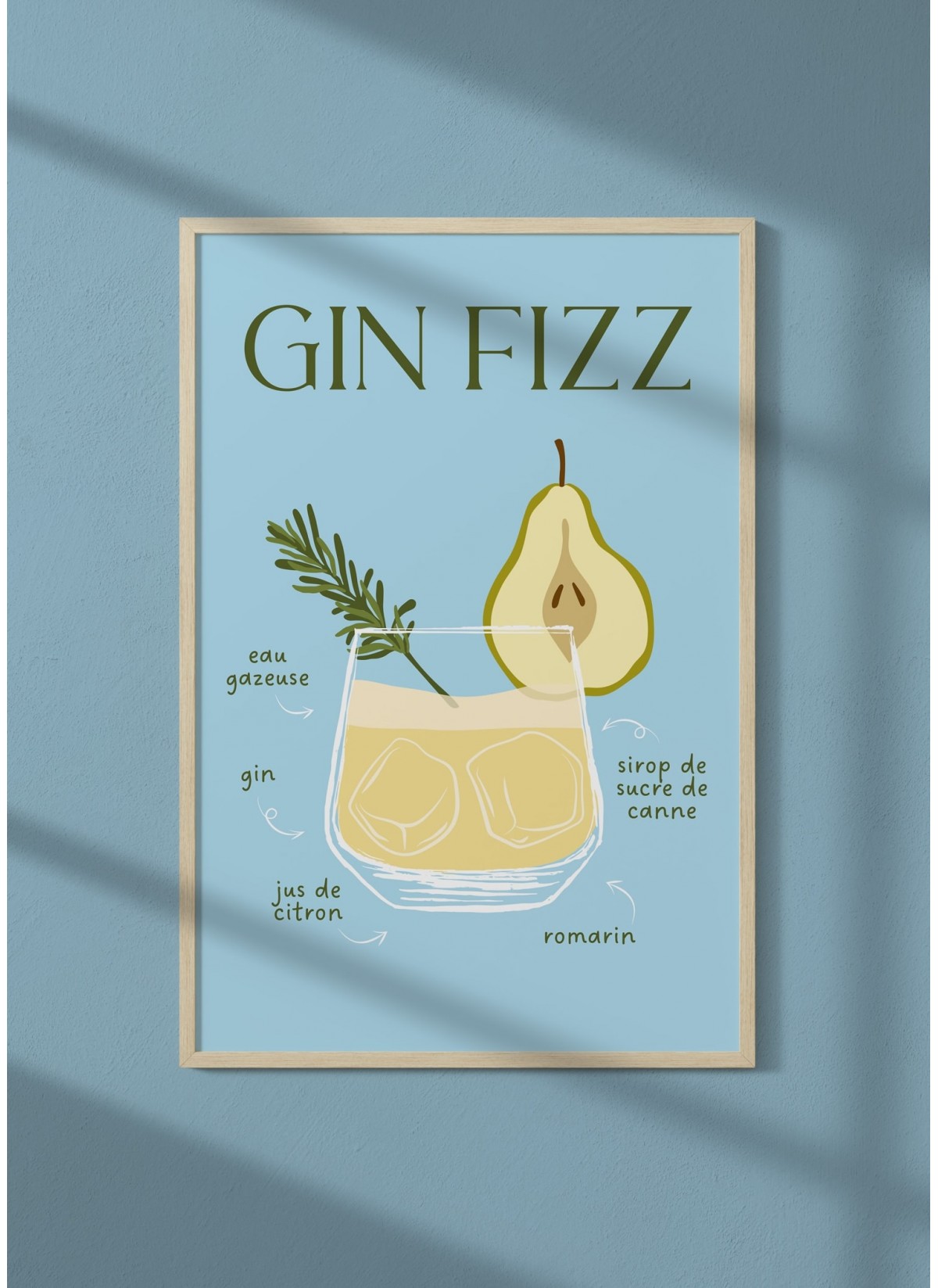 Affiche Cocktail Gin Fizz 2