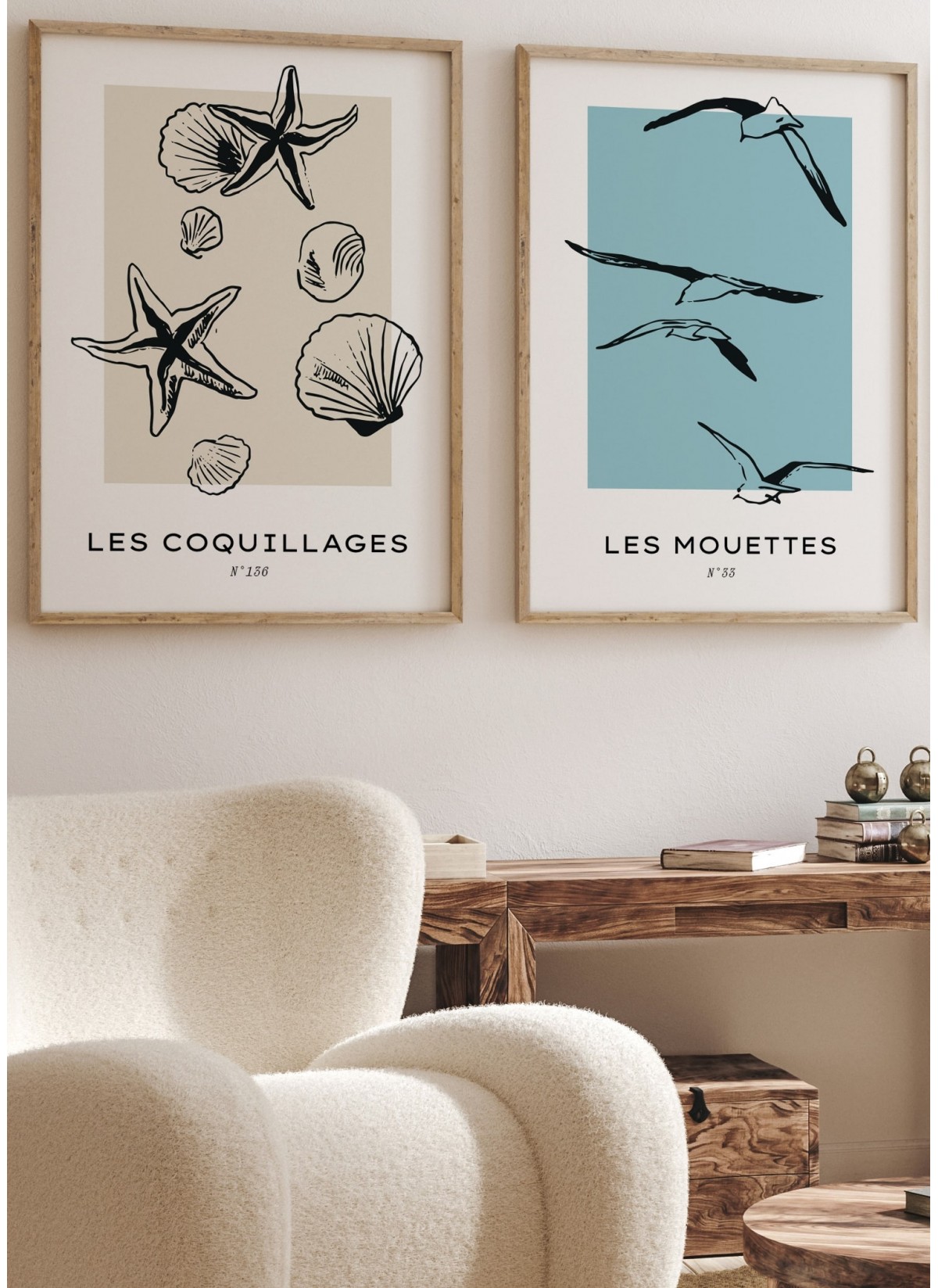 Affiche Les coquillages