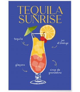 Affiche Cocktail Tequila Sunrise 2