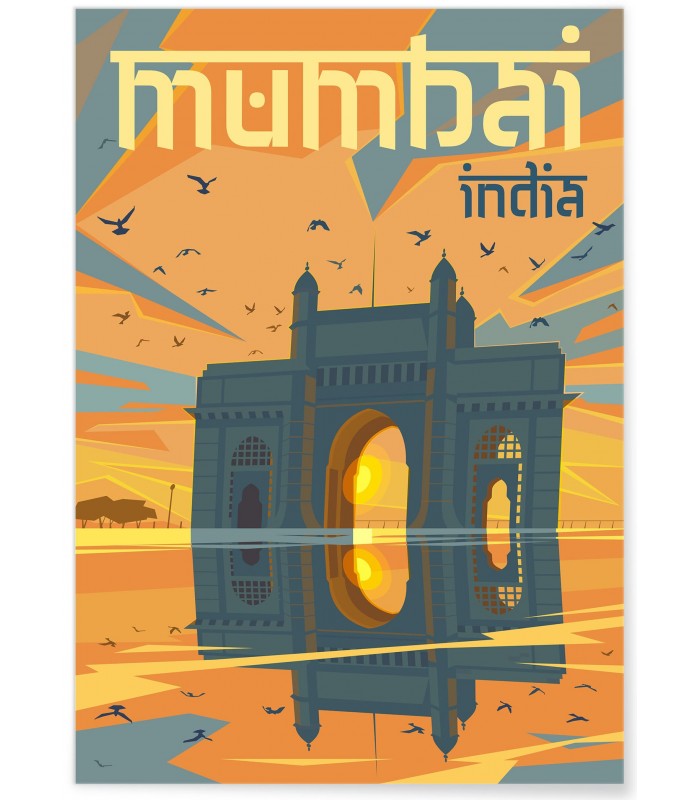 Affiche ville Mumbai