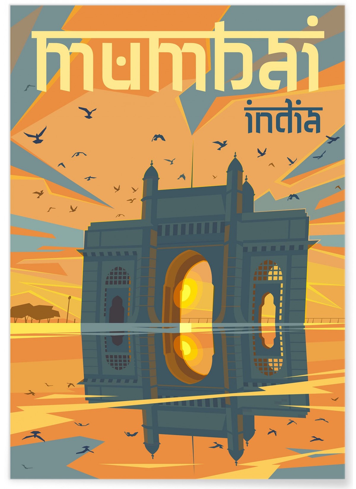 Affiche ville Mumbai