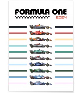 Affiche Ecuries Formule 1 2024