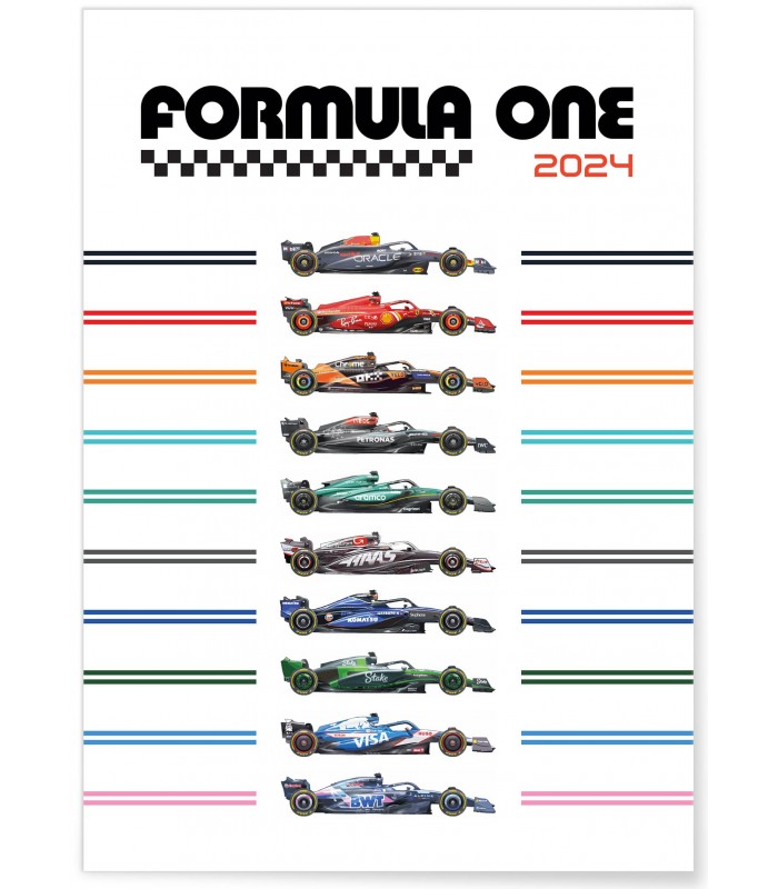 Affiche Ecuries Formule 1 2024