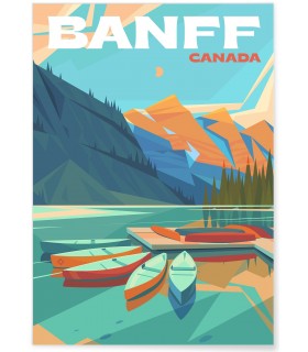 Affiche ville Banff