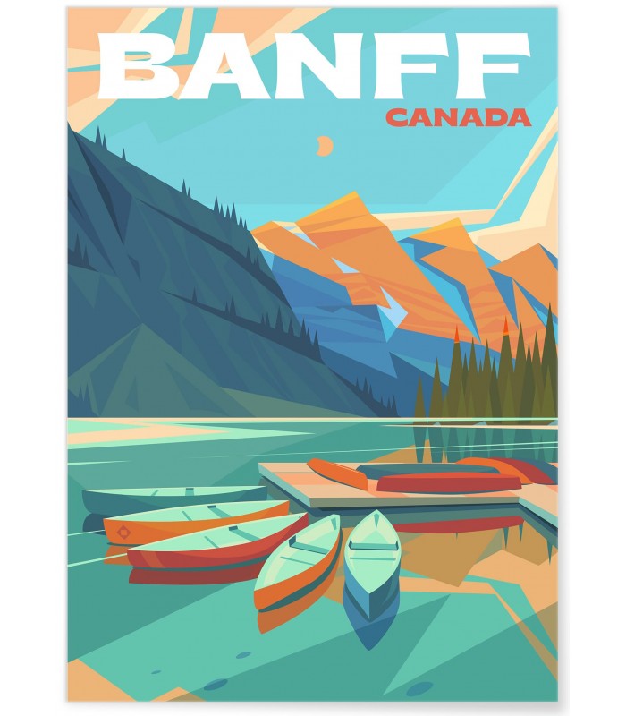 Affiche ville Banff