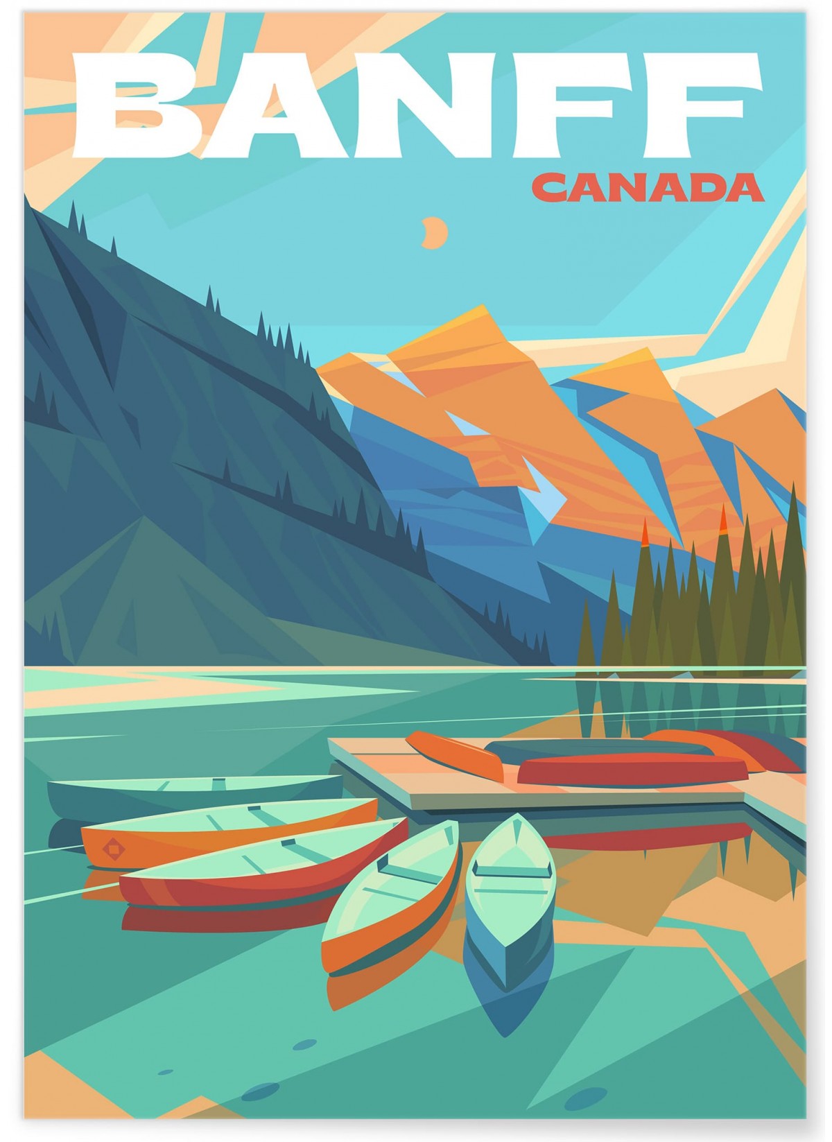 Affiche ville Banff