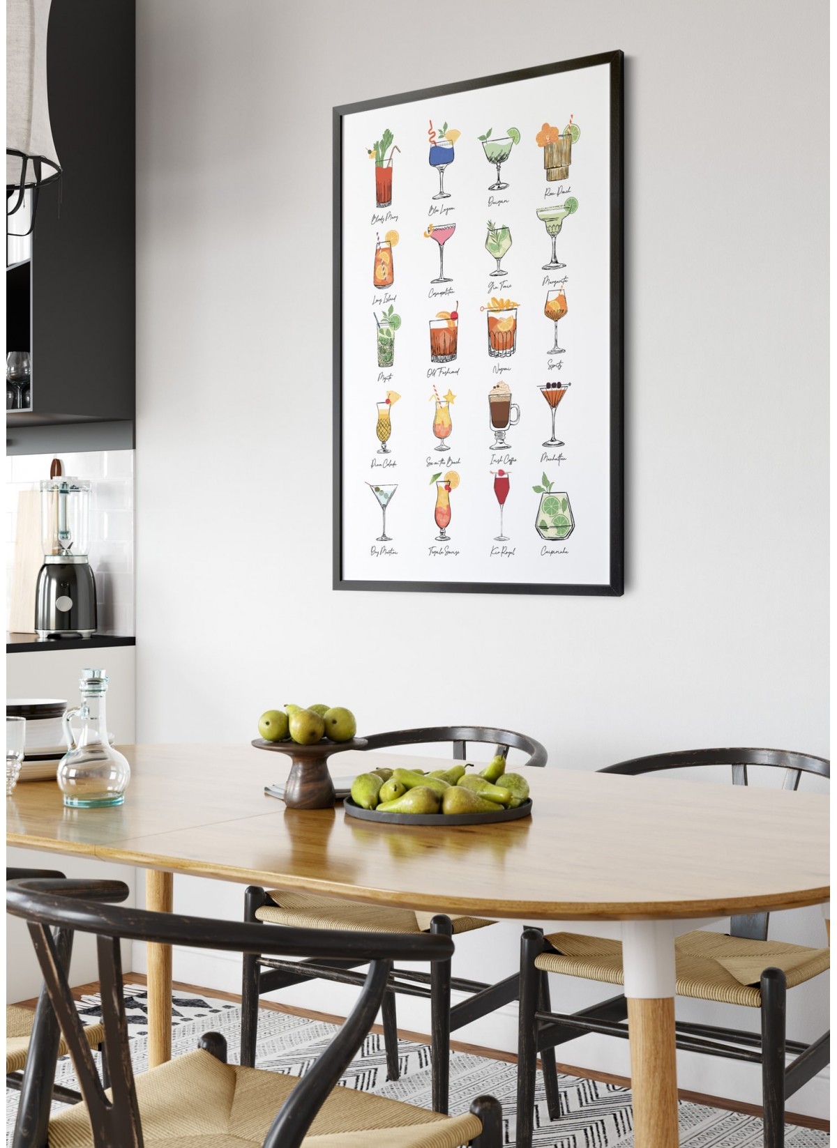 Affiche cocktails et shooters pour la cuisine | L’Afficherie