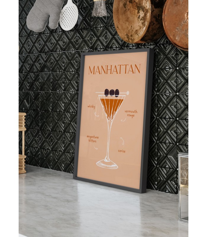 Affiche Cocktail Manhattan 2