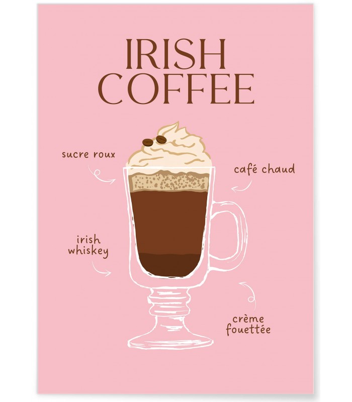 Affiche Cocktail Irish Coffee 2