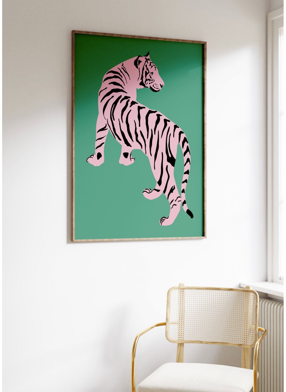 Affiche Le tigre rose