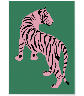 Affiche Le tigre rose